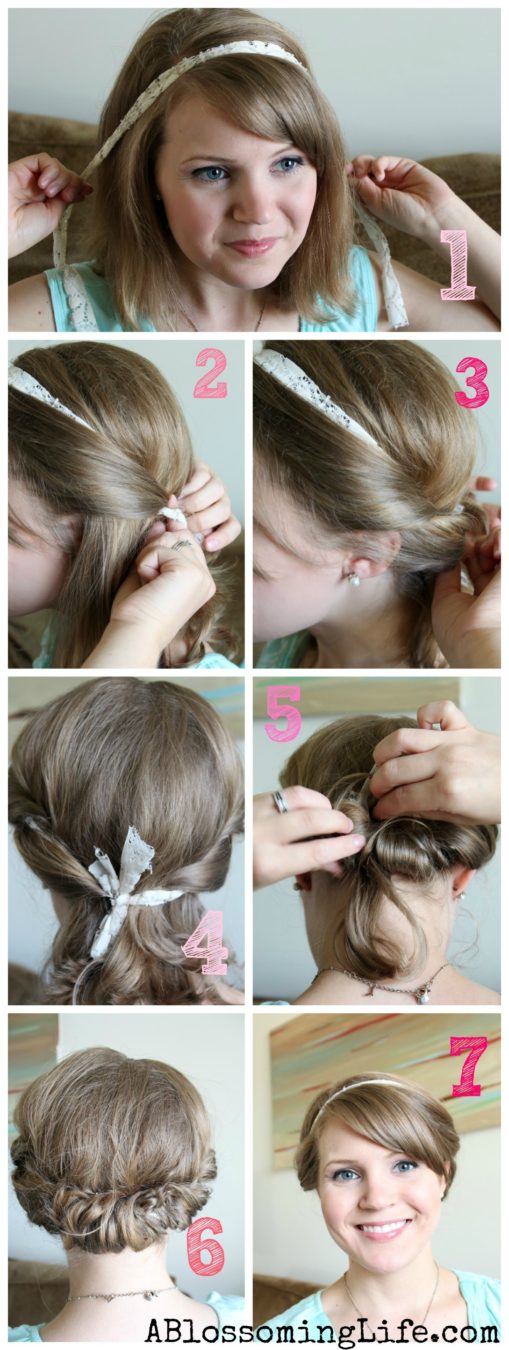 Easy Twisted Updo for Long or Short Hair - A Blossoming Life
