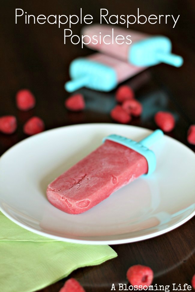 raspberry pineapple popsicles